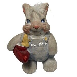 Dreamsicles Figurine Bunny Rabbit W Sailboat Signed Kristin 90s 3 inch Boat